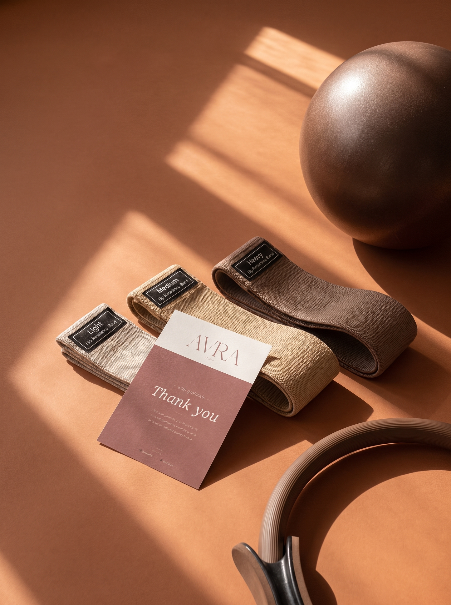 AVRA Fabric Resistance Band — Full Set (Light, Medium & Heavy)